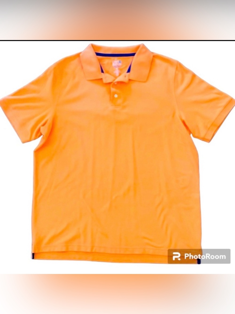 CROFT & BARROW POLO SHIRT GOLF ORANGE TEXTURED PIQUE SHORT SLEEVE SZ XL PREPPY